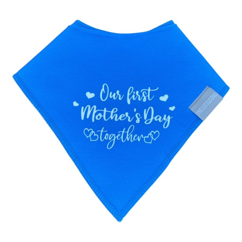 Bandana Bib | My 1st Mothers Day (Blue)
